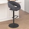 Flash Furniture Gray Vinyl Adjustable Height Barstool CH-122070-GYBK-GG - alternate 2